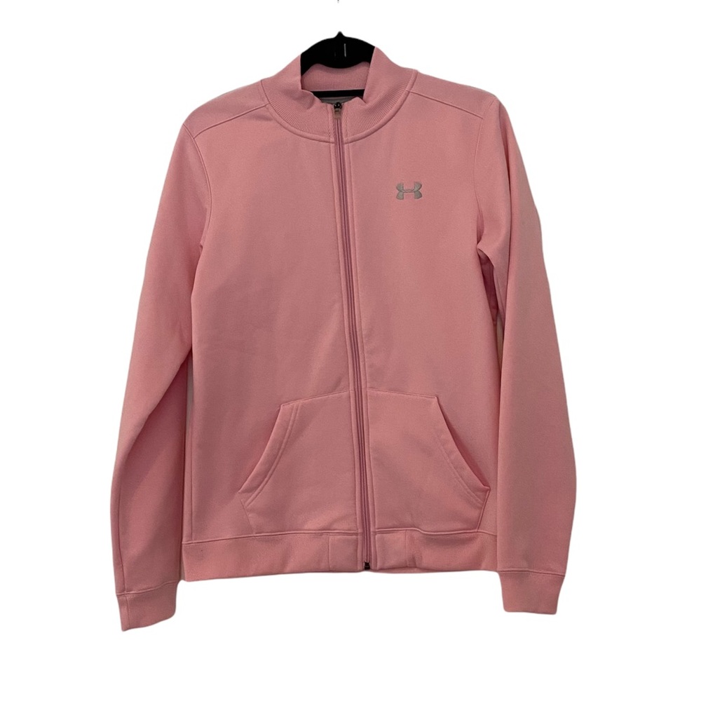 Under Armour Pink Full Zip Breast Cancer Fleece Lined Jacket Medium